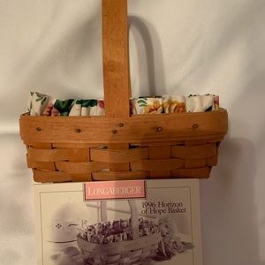 Longaberger 1996 Horizon Of Hope Cancer Basket. 2nd In The Series.